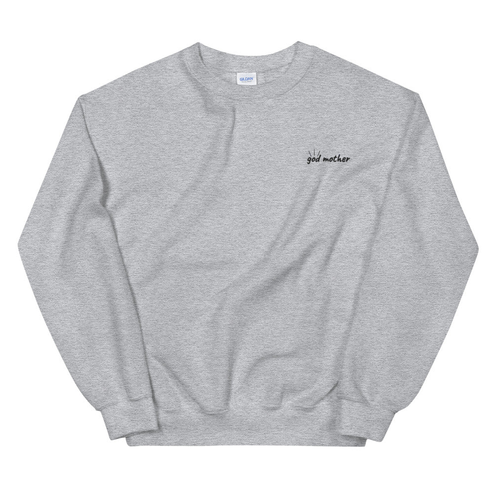 "God" Mother Unisex Embroidered Crewneck Sweatshirt